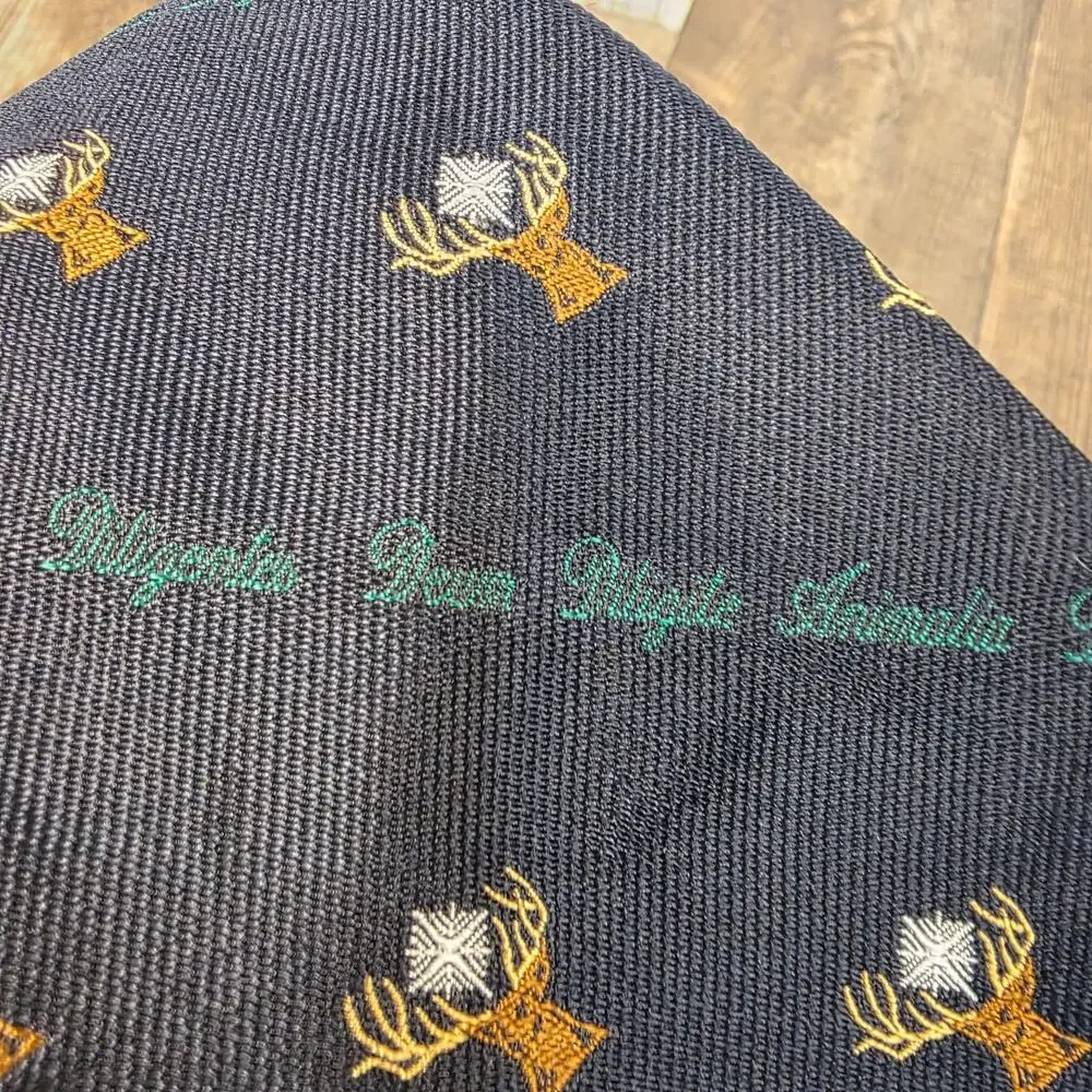 Vintage Robert Talbott Silk Tie Deer Hunting Motif USA Rep Hunting Motif Necktie